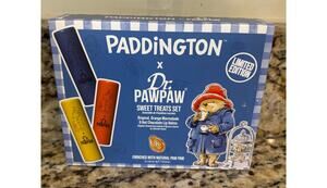 New Paddington & Dr. Pawpaw Sweet Treats Set Lip Balms 3 Original Orange Choc